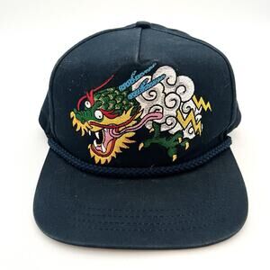 STUNTIN Damn Fine Goods Good Boy Dragon SnapBack Ball Cap Hat RARE